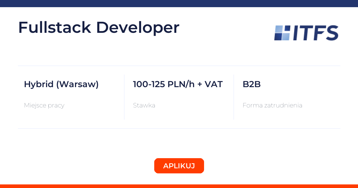 Fullstack Developer - ITFS