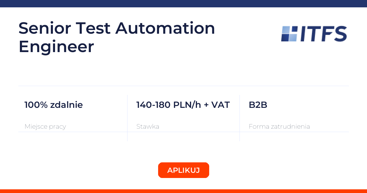 Senior Test Automation Engineer - ITFS